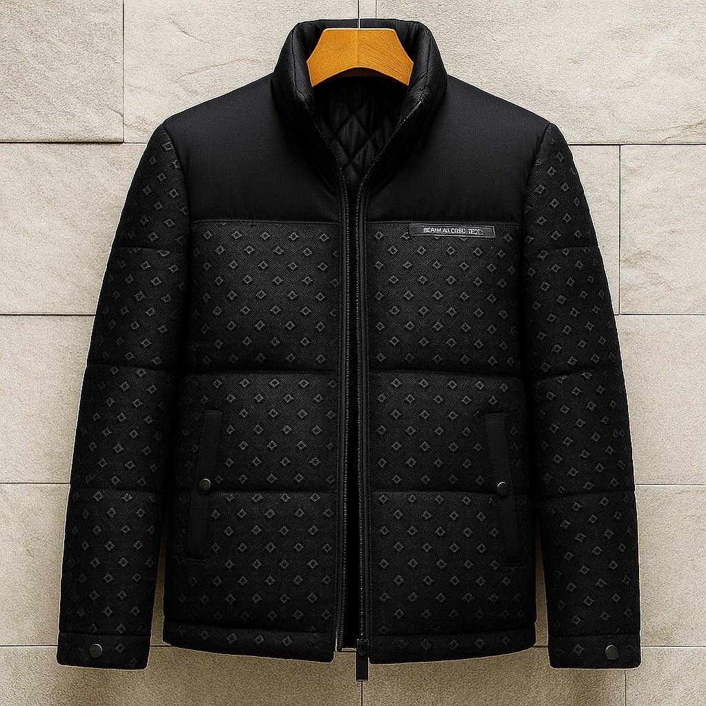 Signature-Embossed Puffer Jacket - Image 3