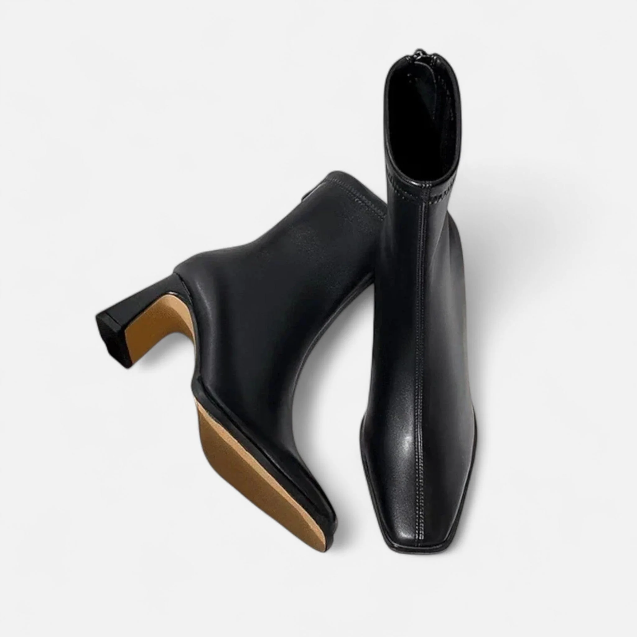 Square-Toe Sculptural Boot - Image 2