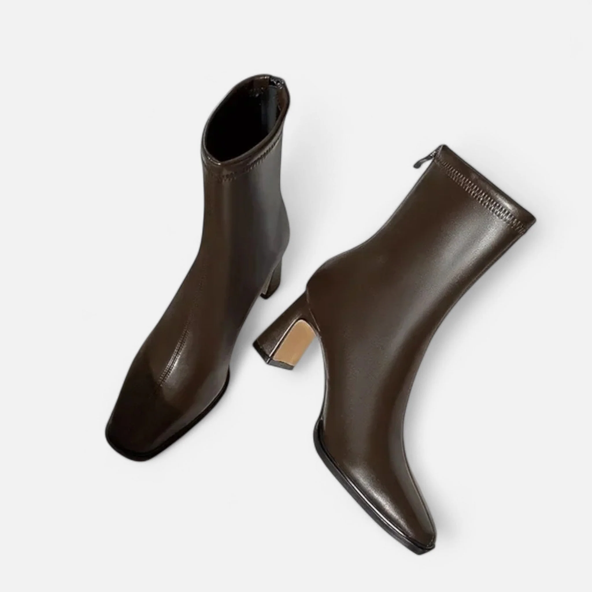 Square-Toe Sculptural Boot - Image 7