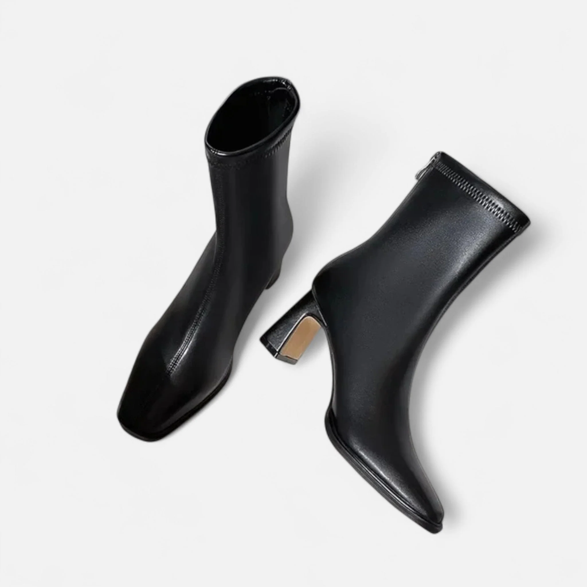 Square-Toe Sculptural Boot - Image 8