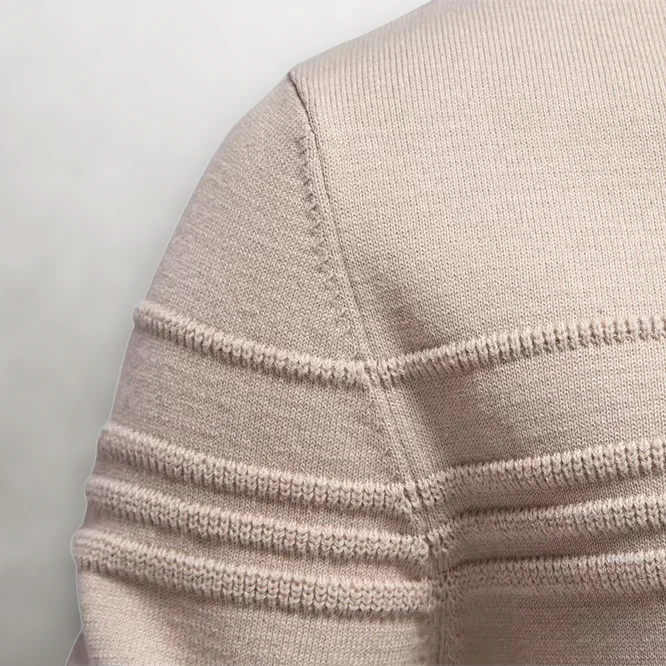 Structured Grid Cotton Sweater - Image 10