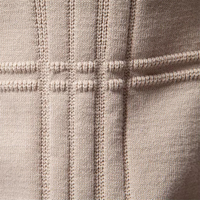 Structured Grid Cotton Sweater - Image 11