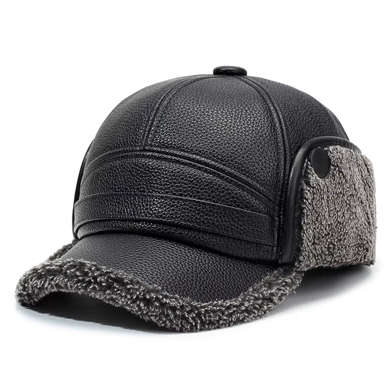 The Arctic Leather Aviator Shearling Cap - Image 5