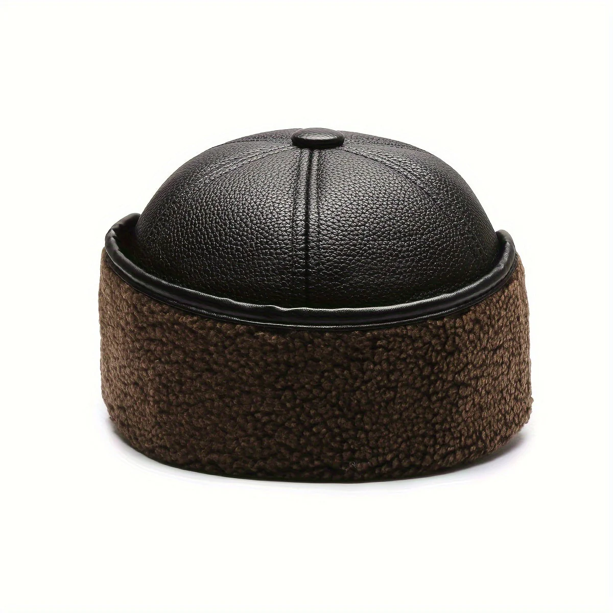 The Arctic Leather Aviator Shearling Cap - Image 6
