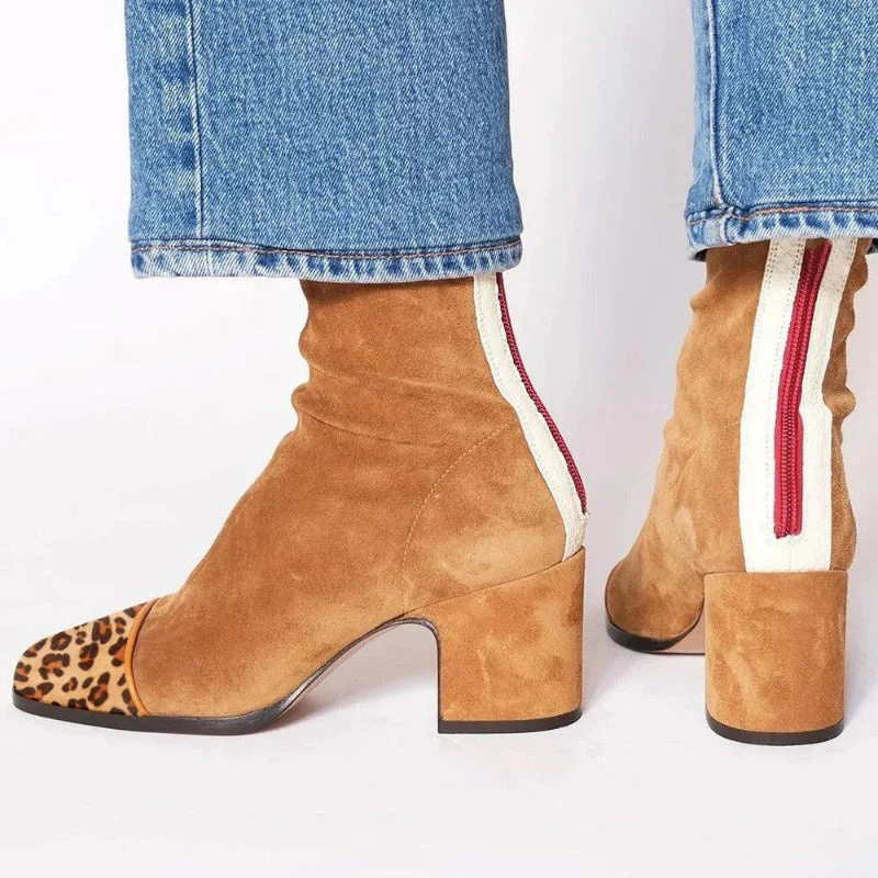 The Statement Suede Block Heel Boot - Image 2