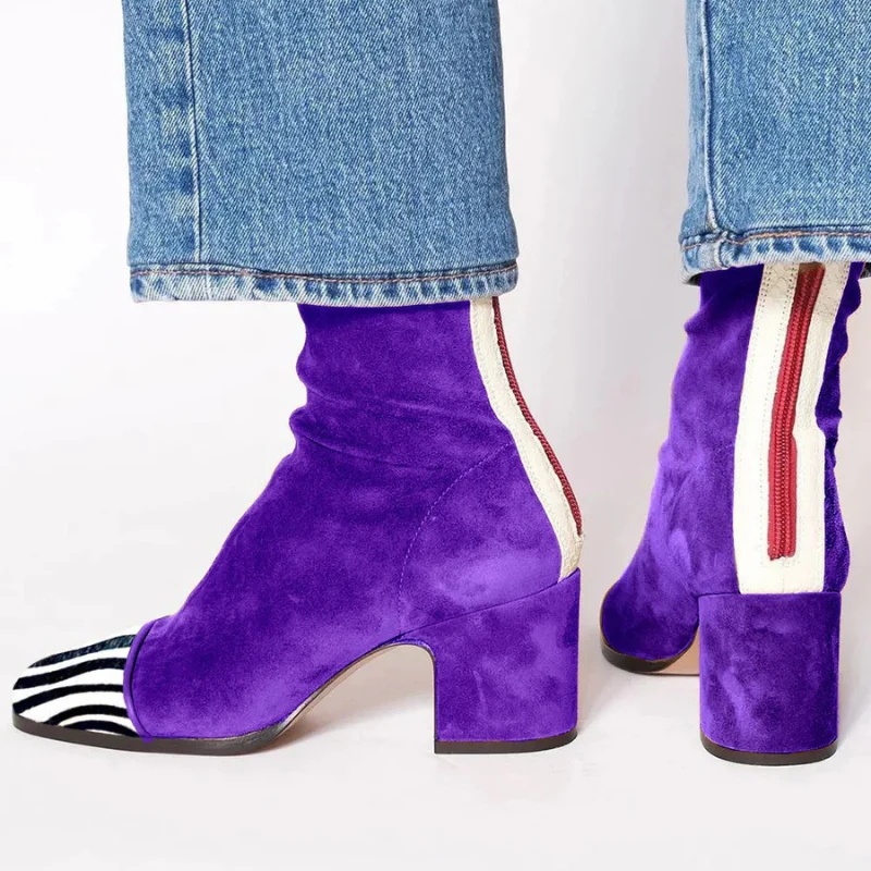The Statement Suede Block Heel Boot - Image 4