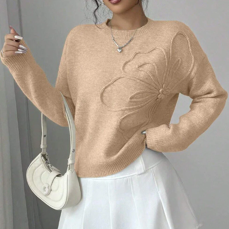 Tonal Flower Sweater - Image 2