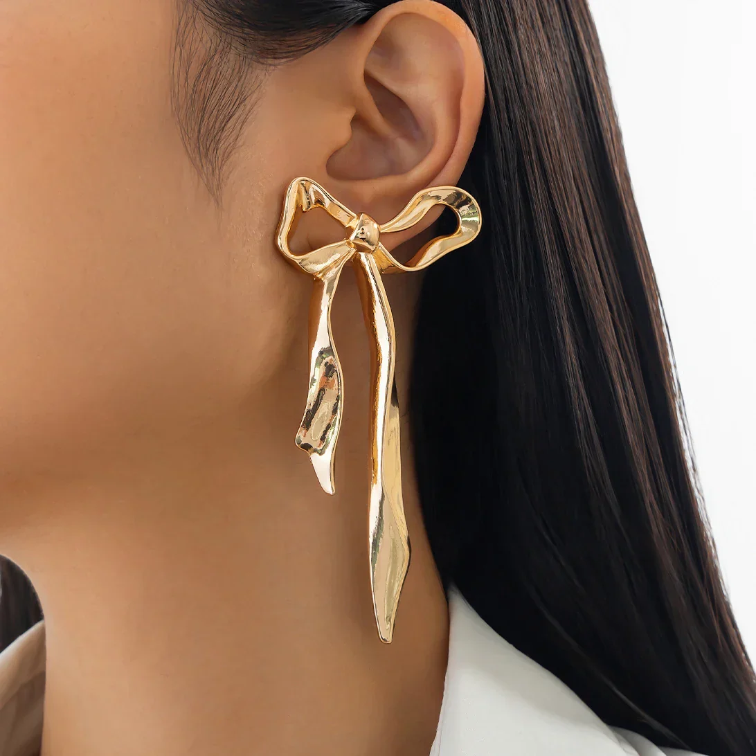Valentina Oversized Bow Statement Earrings - Image 3