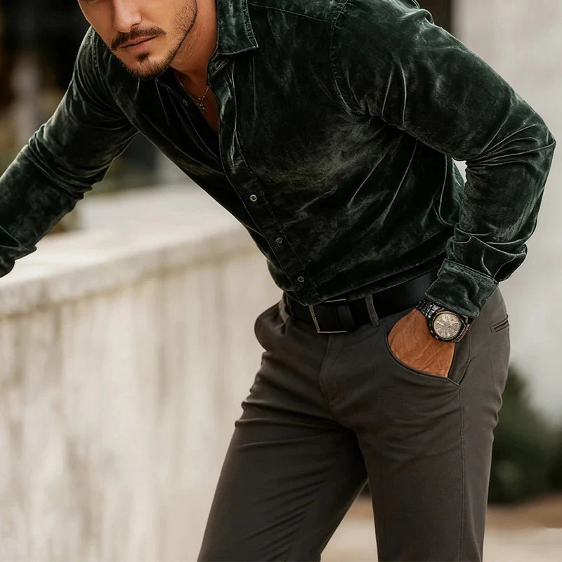 Imperial Velvet Dress Shirt - Image 9