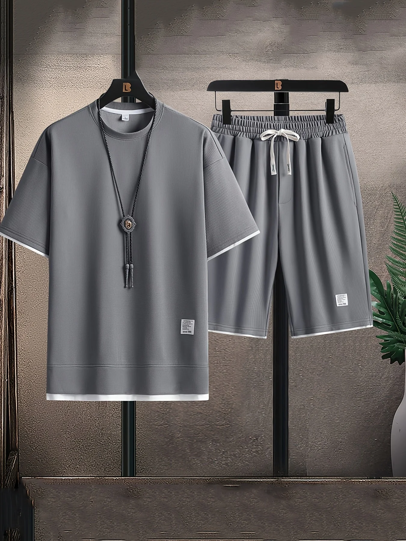 Men's Waffle Knit Lounge Set