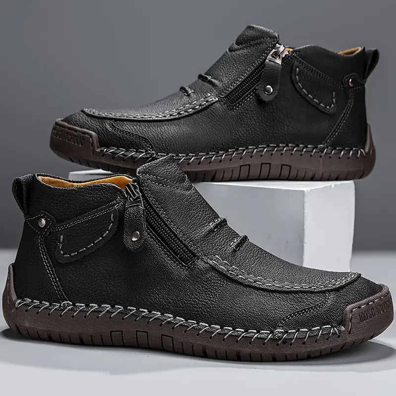 Whipstitch Leather Ankle Boot - Image 3