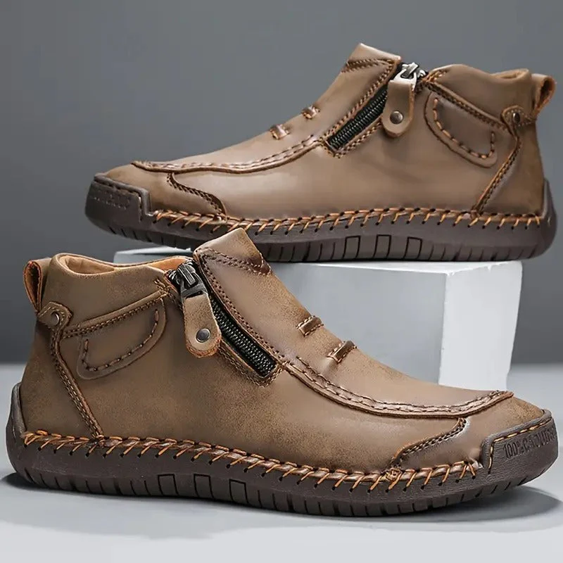 Whipstitch Leather Ankle Boot - Image 5